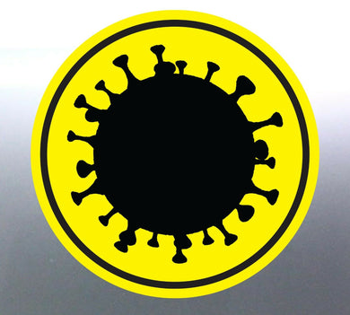 bacteria Sticker corona decal Toxic Circle Symbol 