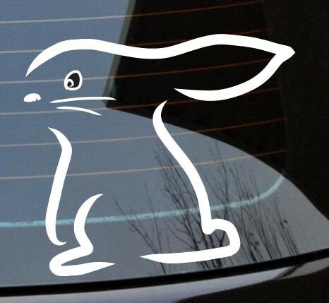 Bunny Sticker vinyl cut design Australian made, eggs