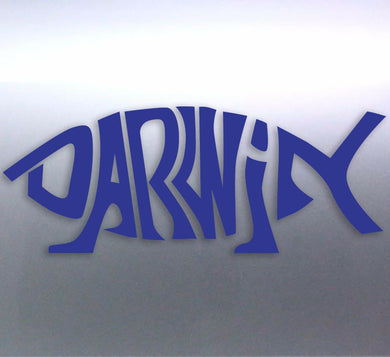2x Darwin Fish 150x50mm vinyl cut sticker Australi