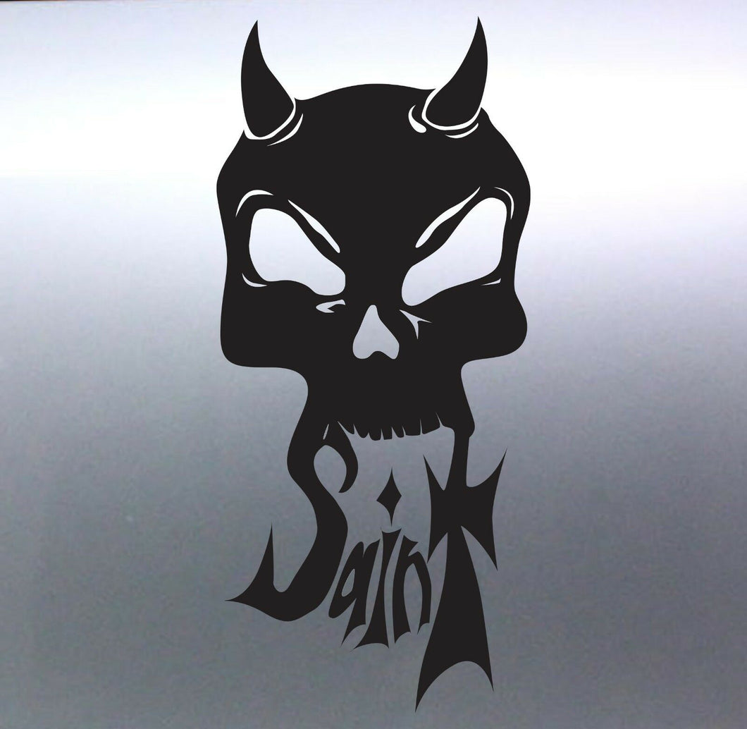 Saint Skull Vinyl cut Sticker 210 x 100 mm Candy e
