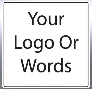105 @ 20 mm Square sticker Custom Your Text Words 