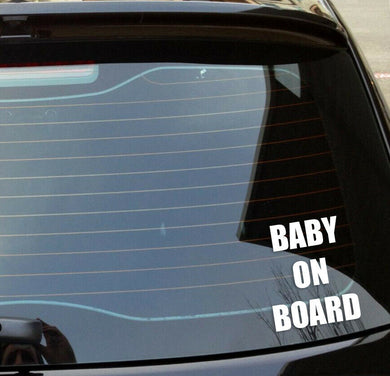 Baby on board sticker Sign vinyl cut in side the label