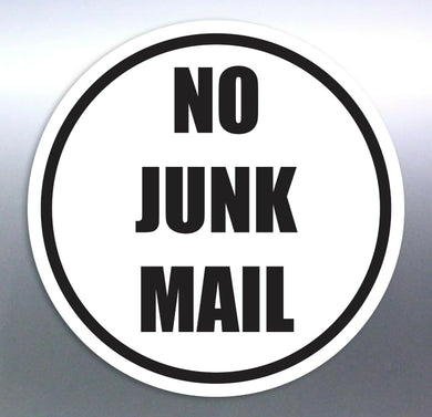 No junk mail sticker Vinyl Cut 105x105 mm Black ne