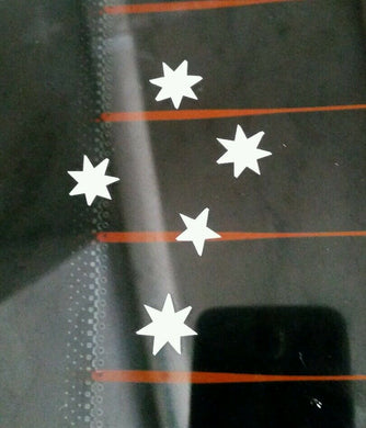 2 x Vinyl cut Car sticker southern cross stars aus