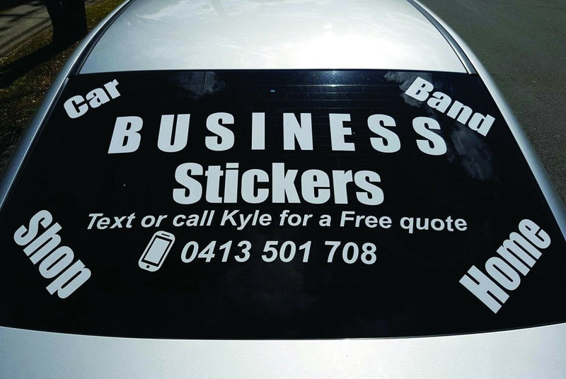 Business car Shop Front stickers 1200 x 460 mm log
