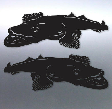 Mirrored pair of Flathead decals Vinyl cut Boat Sticker