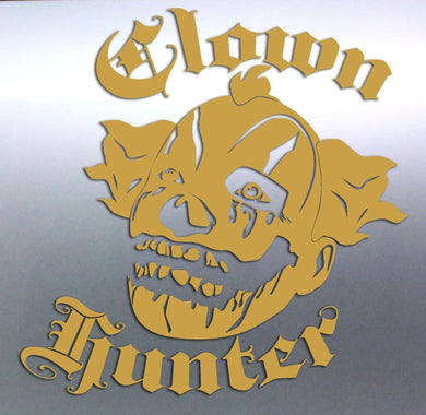 Clown Hunter Sticker Vinyl Cut killer Scary Dead