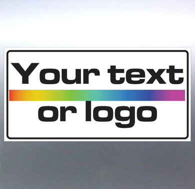 2 x Car door Magnets 800x400mm business Text Words logo