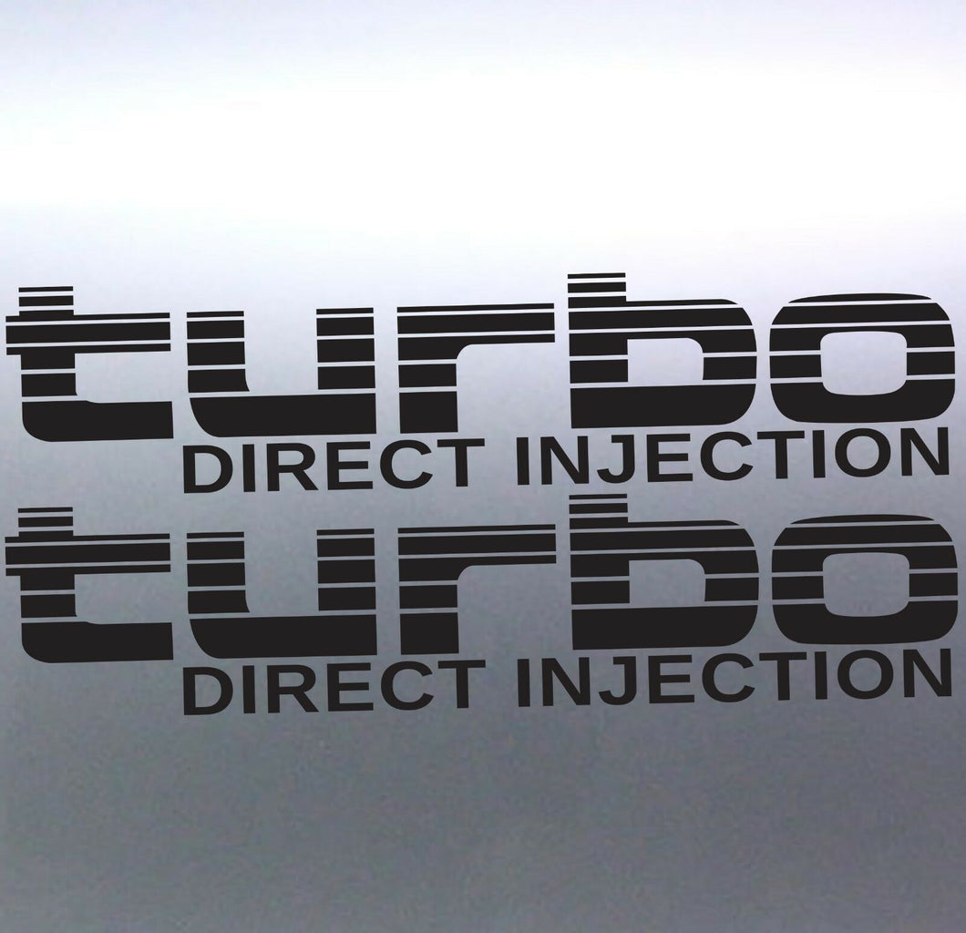 2x Turbo Direct Injection 130 mm Stickers Landcrui