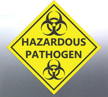 Load image into Gallery viewer, 150mm Hazardous Pathogen Decal Safety Material Yel
