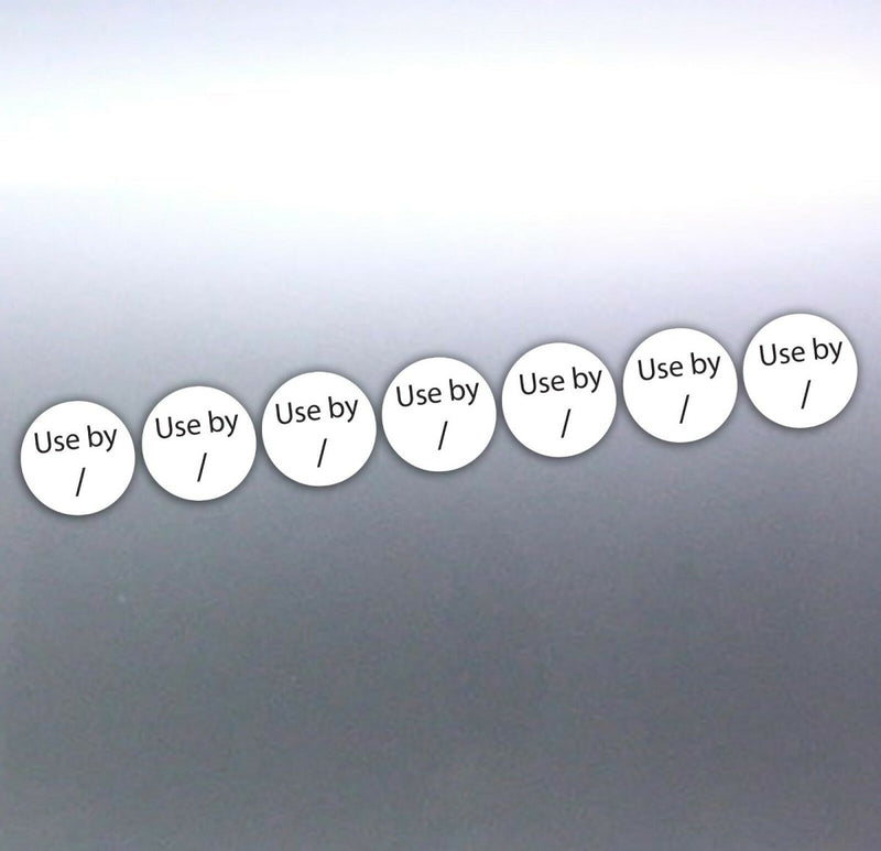 196 Use by stickers at 15mm different colours days labels