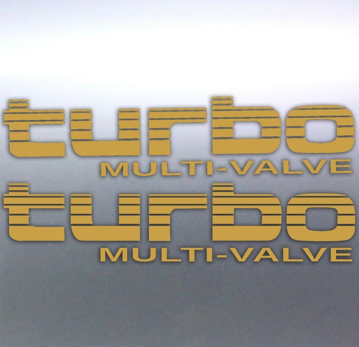 2x Gold Turbo Multi-Valve Stickers 4WD 4x4 | Brisbane | Stick-Dat