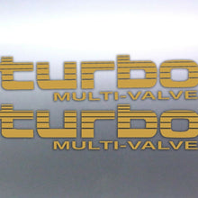 Load image into Gallery viewer, 2x Gold Turbo Multi-Valve Stickers Toyota Landcrui
