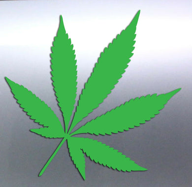 Weed leaf plain Green pot Vinyl cut Car Sticker 12