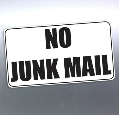 No junk mail sticker Vinyl Cut 45x25 mm Black news