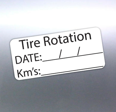 10 stickers next Tire Rotation 40x18mm oil filter 