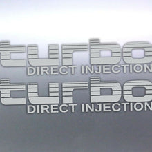 Load image into Gallery viewer, 2x Silver Turbo Direct Injection Stickers Toyota L

