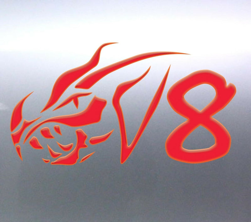 V8 Dragon Tribal fire ford holden 200x100 mm Vinyl