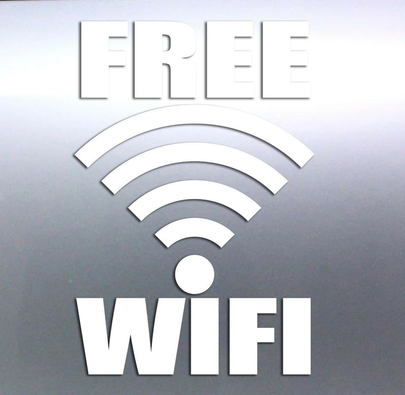 Free wifi sticker 160x100 mm vinyl cut no backgrou
