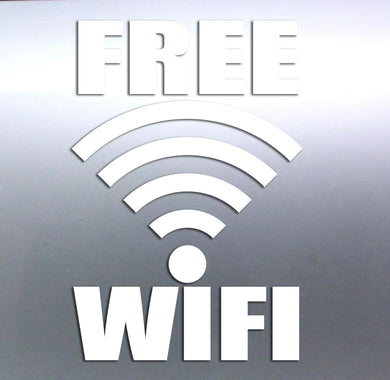 Free wifi sticker 160x100 mm vinyl cut no backgrou