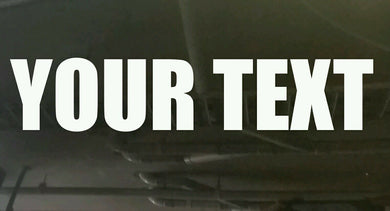Custom text words anything you want vinyl cut car decal sticker