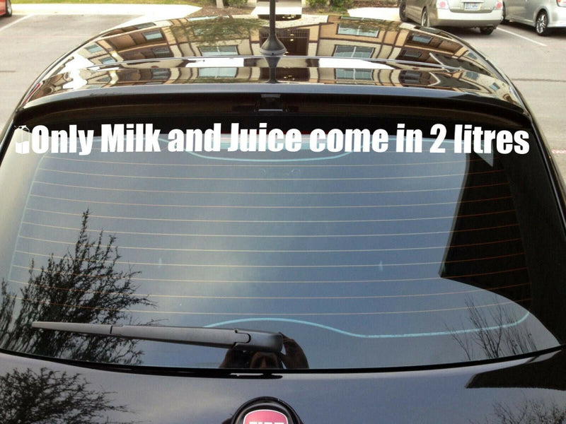 Only milk and juice come in 2 litres decal 1200 mm