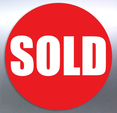 100 SOLD Stickers at 100 mm large vinyl cut red wi