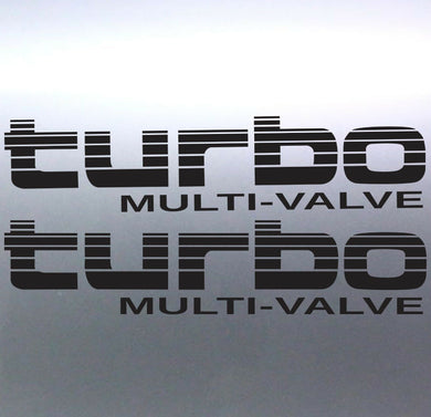 2x Turbo Multi-Valve Stickers Toyota Landcruiser 4