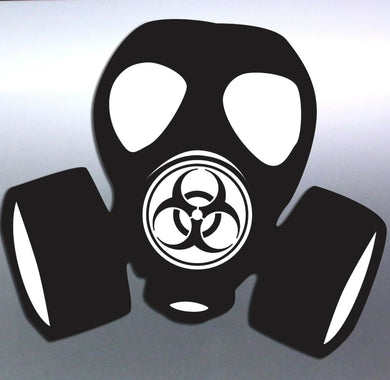 Hazard Gas Mask Toxic Steampunk Zombie Sign Vinyl 