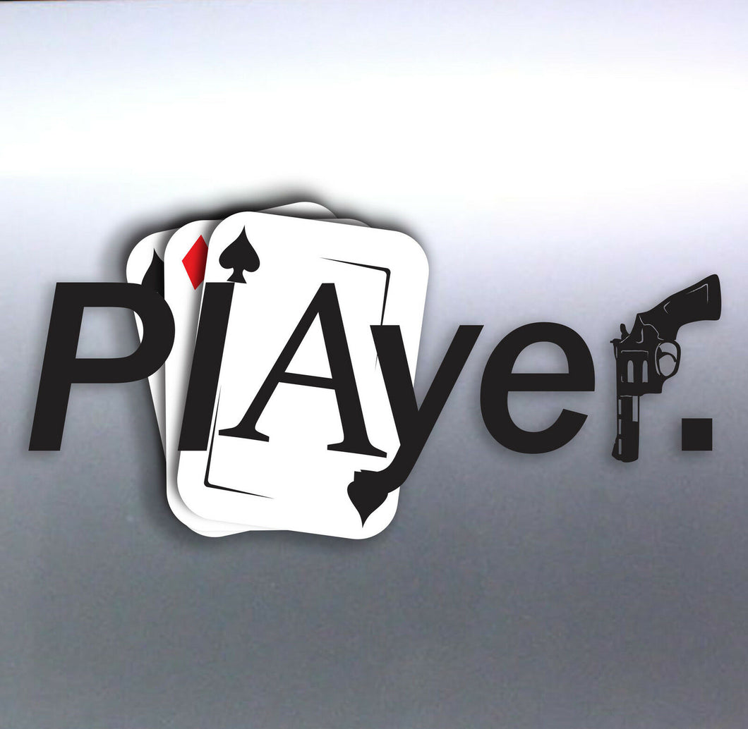 Player Cards Ace car Vinyl Sticker 210 x 100 mm Un