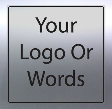 105 @ 30 mm Clear Square sticker Custom Your Text 