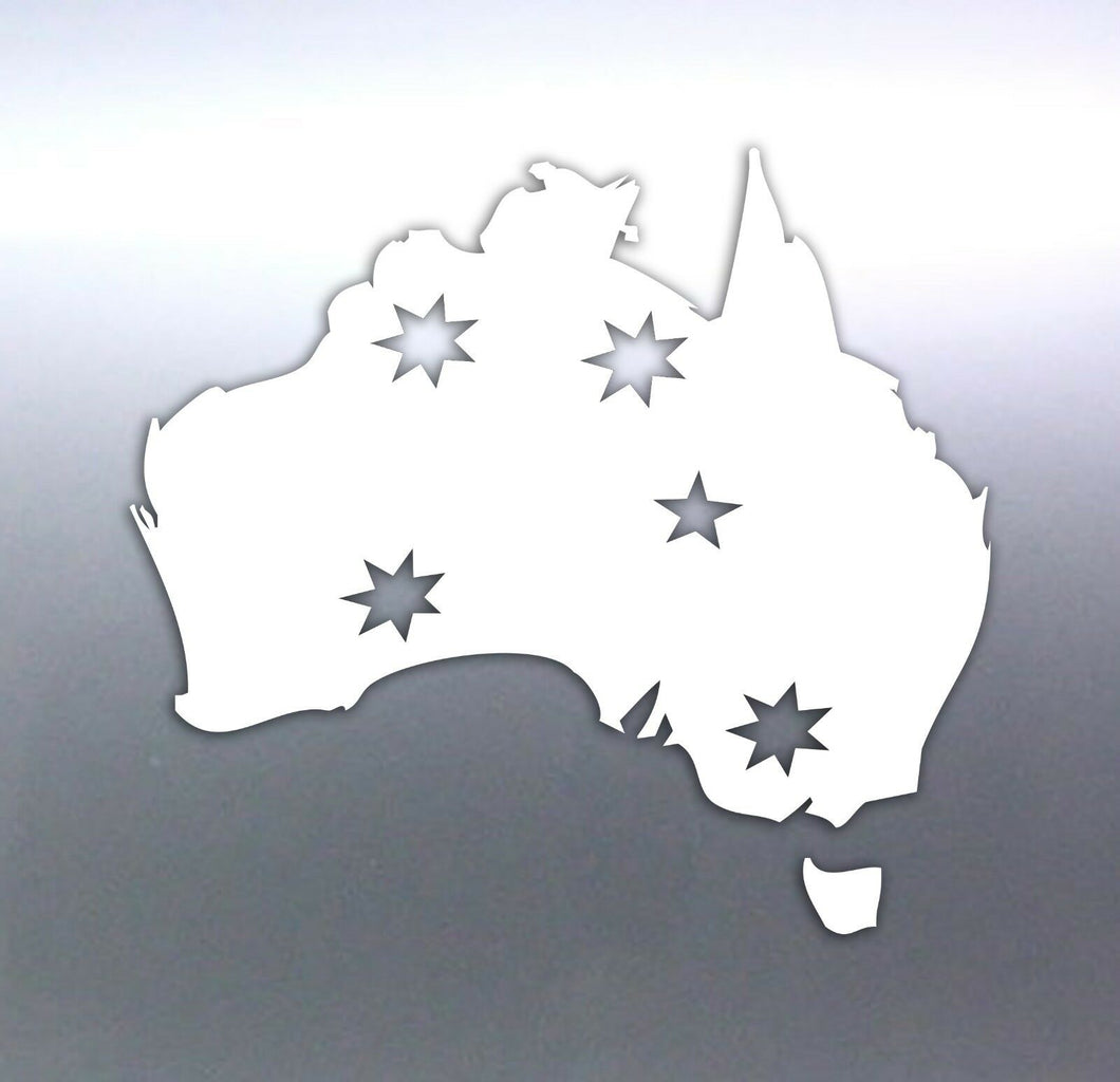 Vinyl cut Car sticker Australia with southern cros