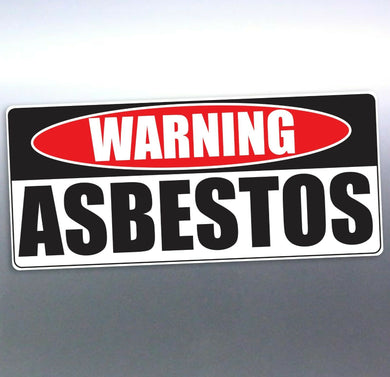 WARNING ASBESTOS Sign 210x100mm safety sign cor-fl