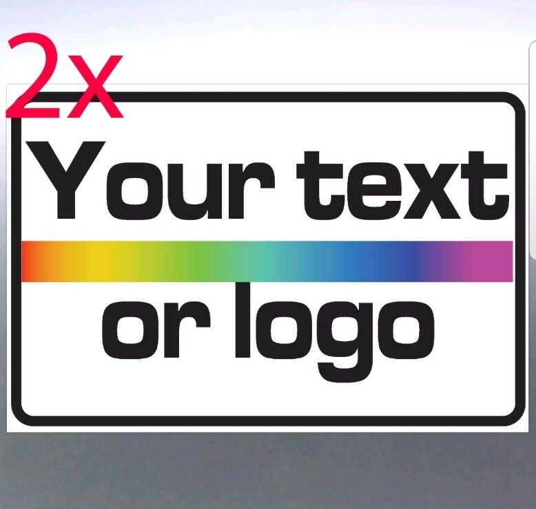 2x Corflute sign 600x200mm business Text Words log