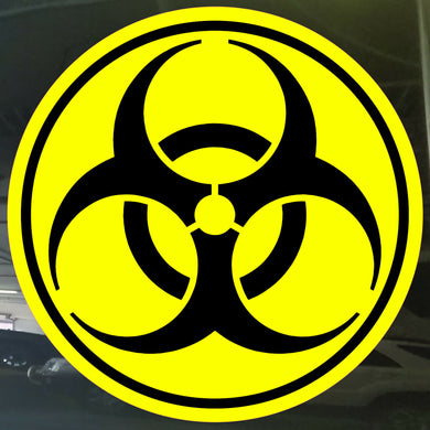Hazard Bomb Toxic Circle Symbol Gas Sign Vinyl cut