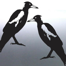 Load image into Gallery viewer, Mirrored pair of native Magpie Vinyl cut decal Sti
