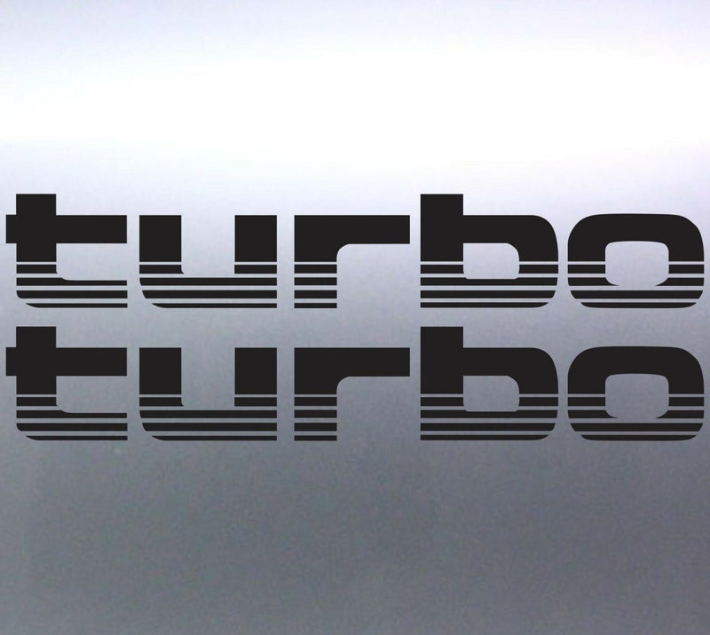 2 x short TURBO Stickers Toyota Landcruiser 4WD 4x