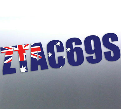 Pair of Custom rego numbers Australia flag Pride