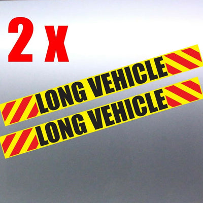 2 x Long vehicle Vinyl Sticker 460 x 50 mm Car truck safety non reflective sign