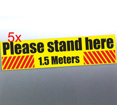 5 of Please stand here 1.5 meters Vinyl Sticker 35