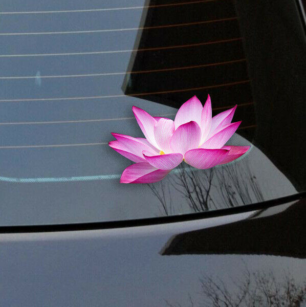 Lotus Sticker vinyl cut white pink colour blossom decal