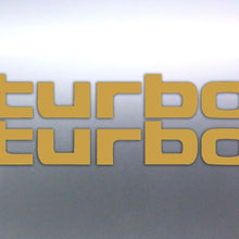 Load image into Gallery viewer, 2 x Gold TURBO REAR Stickers Toyota Landcruiser 4W
