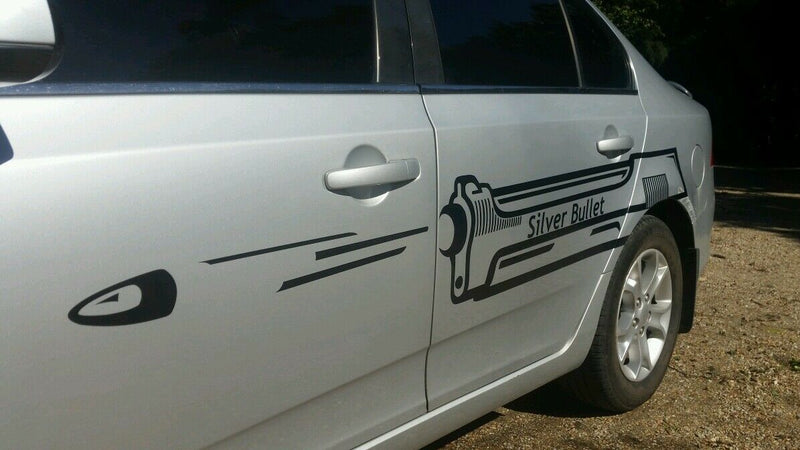 Pistol gun shooting bullet pin strips vinyl cut fo