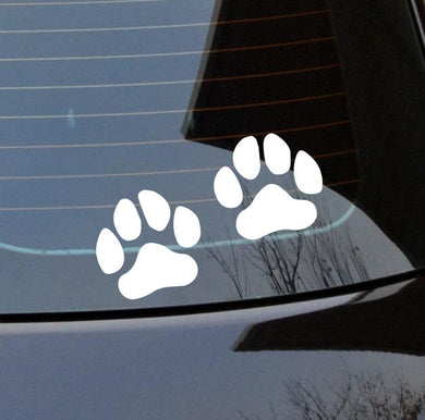 Dog Foot prints stickers vinyl cut 105x190mm Austr