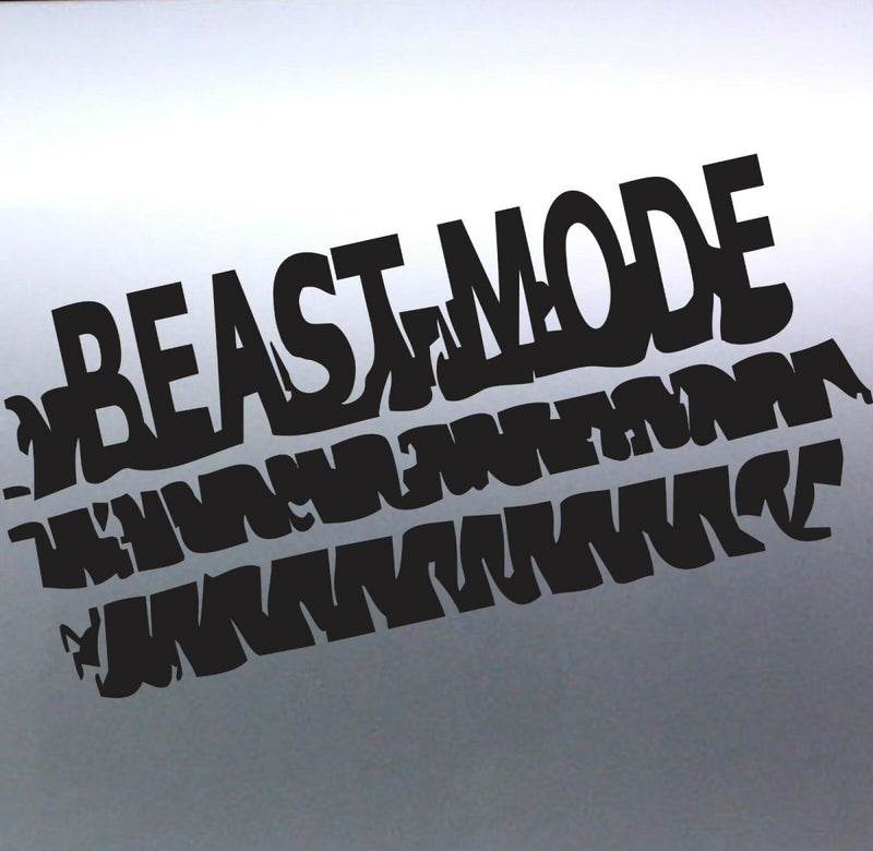 BEAST MODE Tyre tracks Vinyl cut Car 4X4  Sticker 