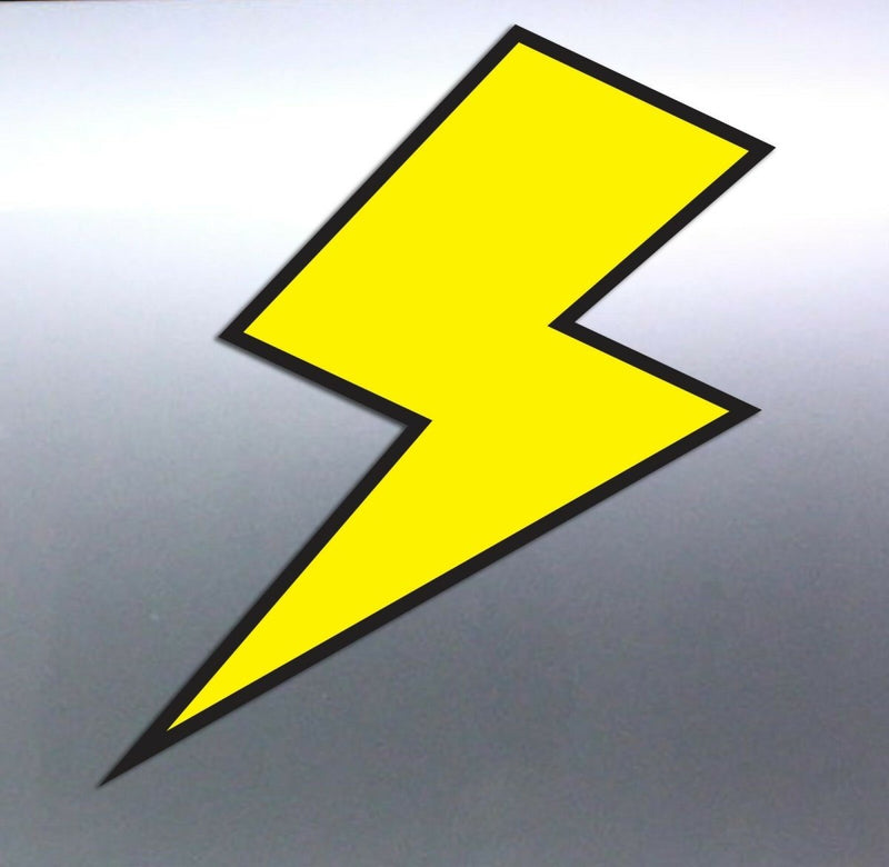 Lightning strike yellow comic window Car vinyl Sti