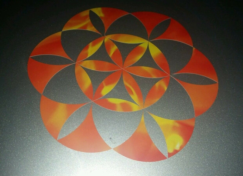 Sacred geometry fire flames Car vinyl Sticker 100Ã