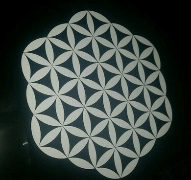 Sacred geometry flower multicolored diamond vinyl 