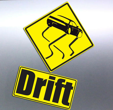 Drift sign funny sideways bunnout Vinyl cut Car st