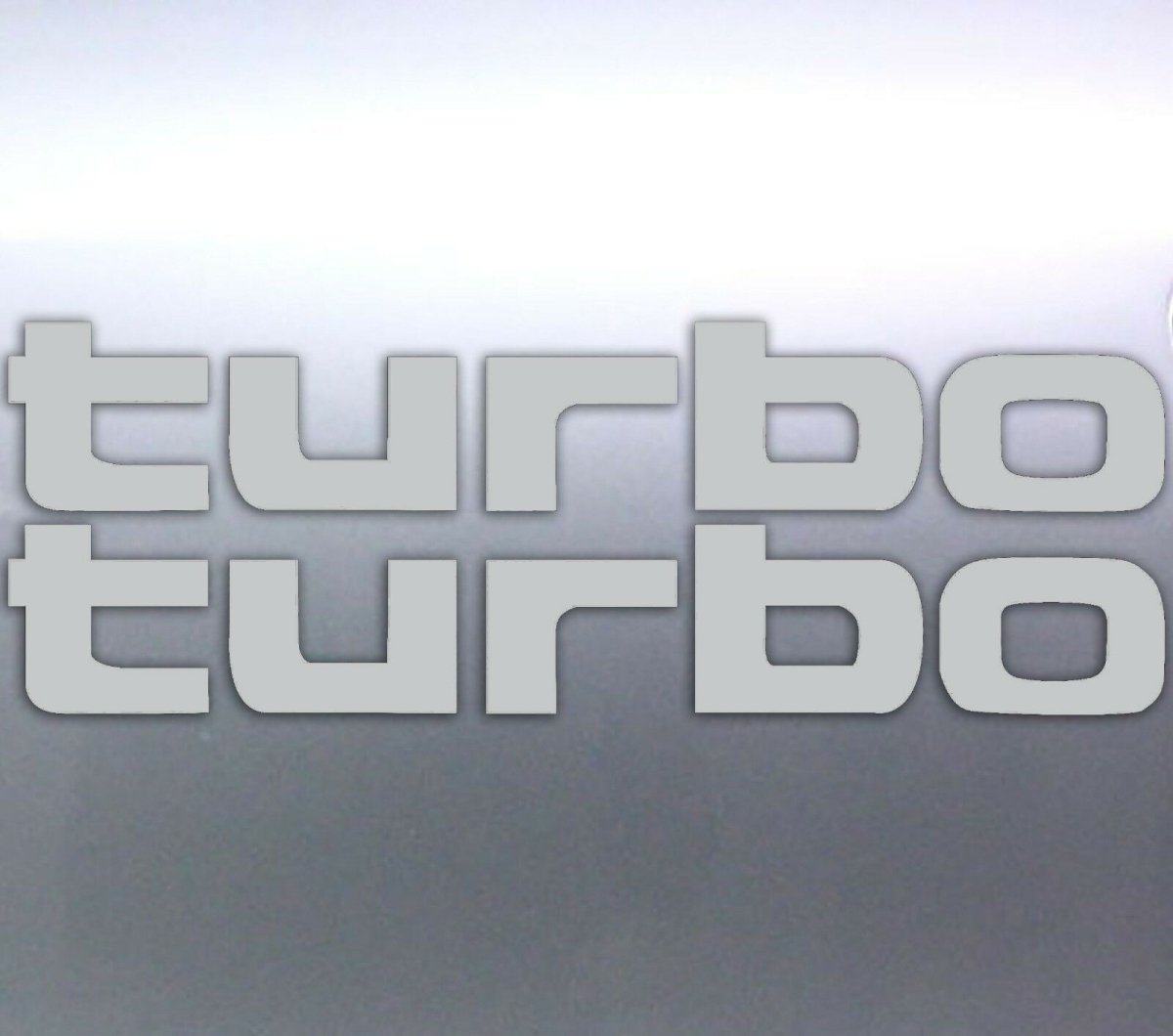 2 x Silver Turbo Rear Stickers 4WD 4x4 | Brisbane | Stick-Dat
